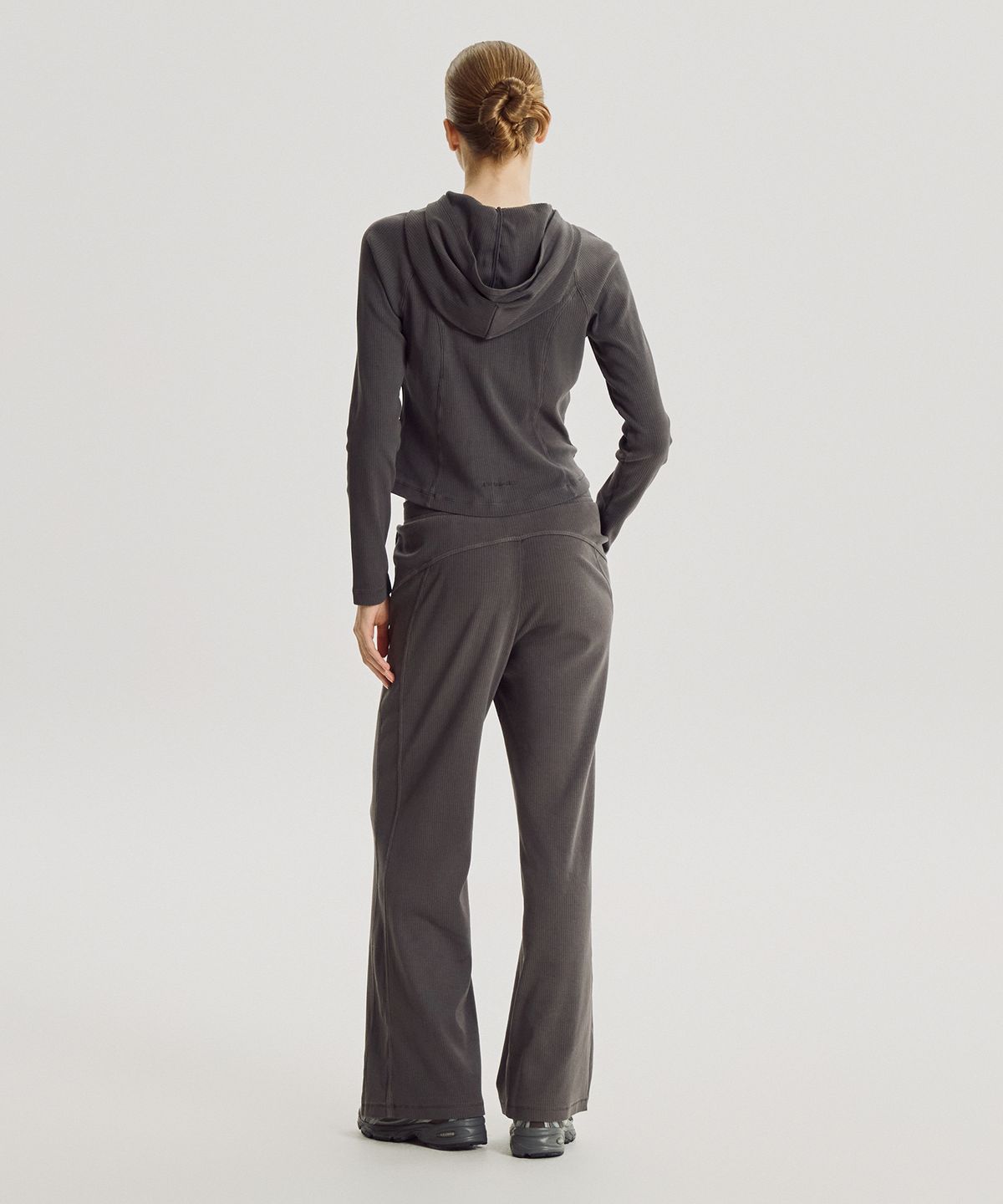 뉴발란스(NEW BALANCE) NBMDG4W922 / WOMEN 소프트프레쉬골지 후드 투웨이 집업 (D/CHARCOAL)