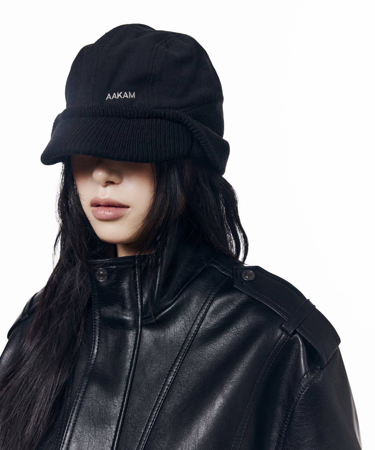 아캄(AAKAM) Knit Visor Cap (Black)