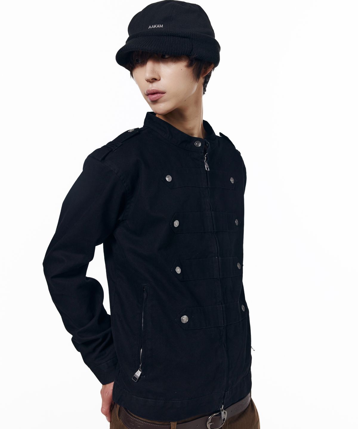 아캄(AAKAM) Knit Visor Cap (Black)