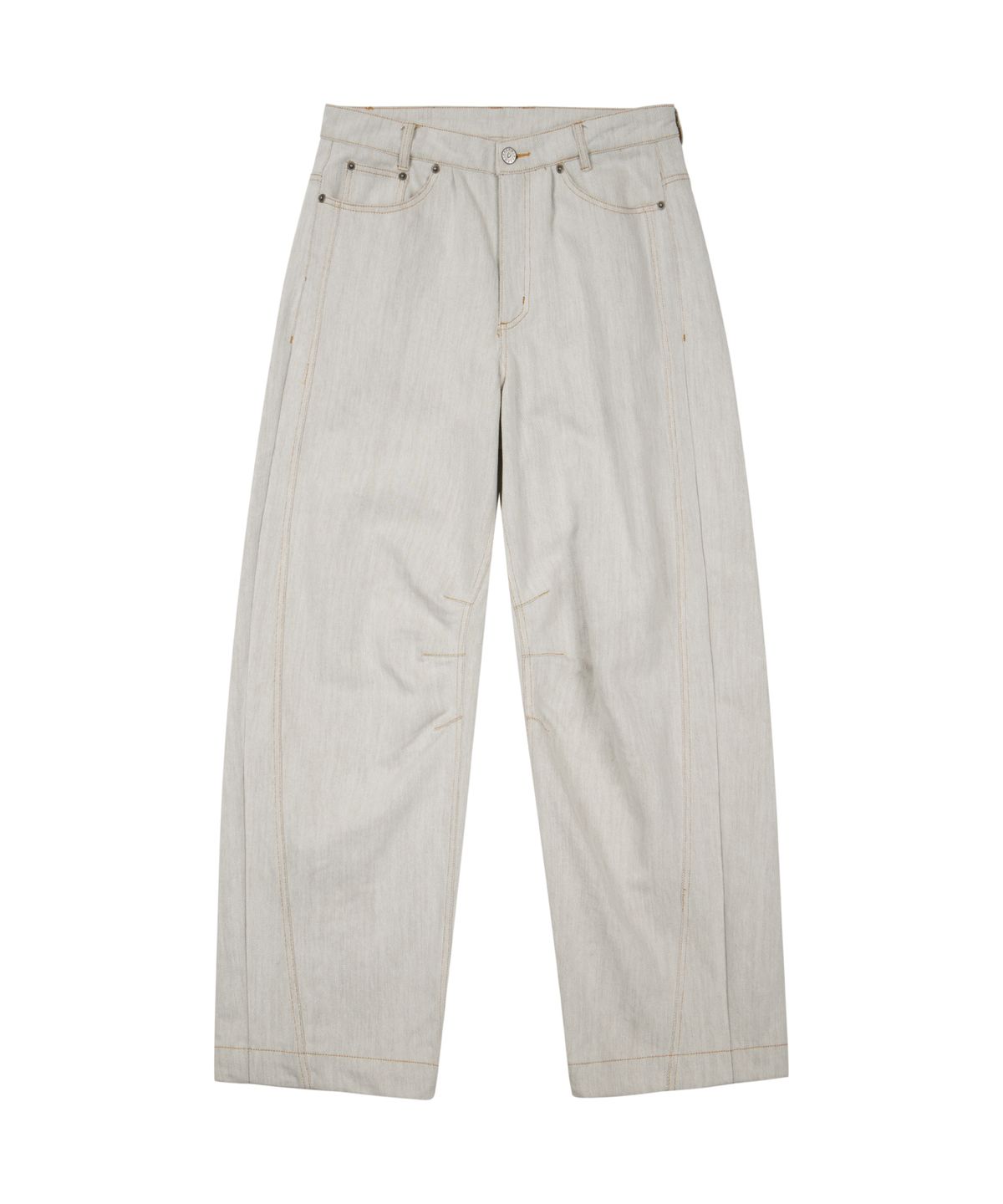 아캄(AAKAM) KPT Semi Wide Denim Pants (White)