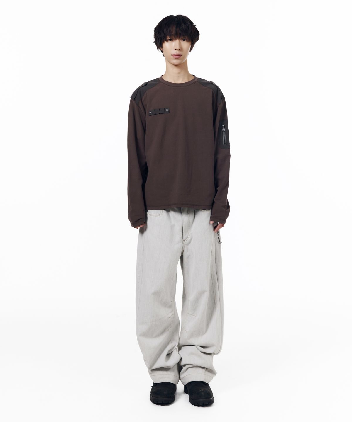 아캄(AAKAM) KPT Semi Wide Denim Pants (White)