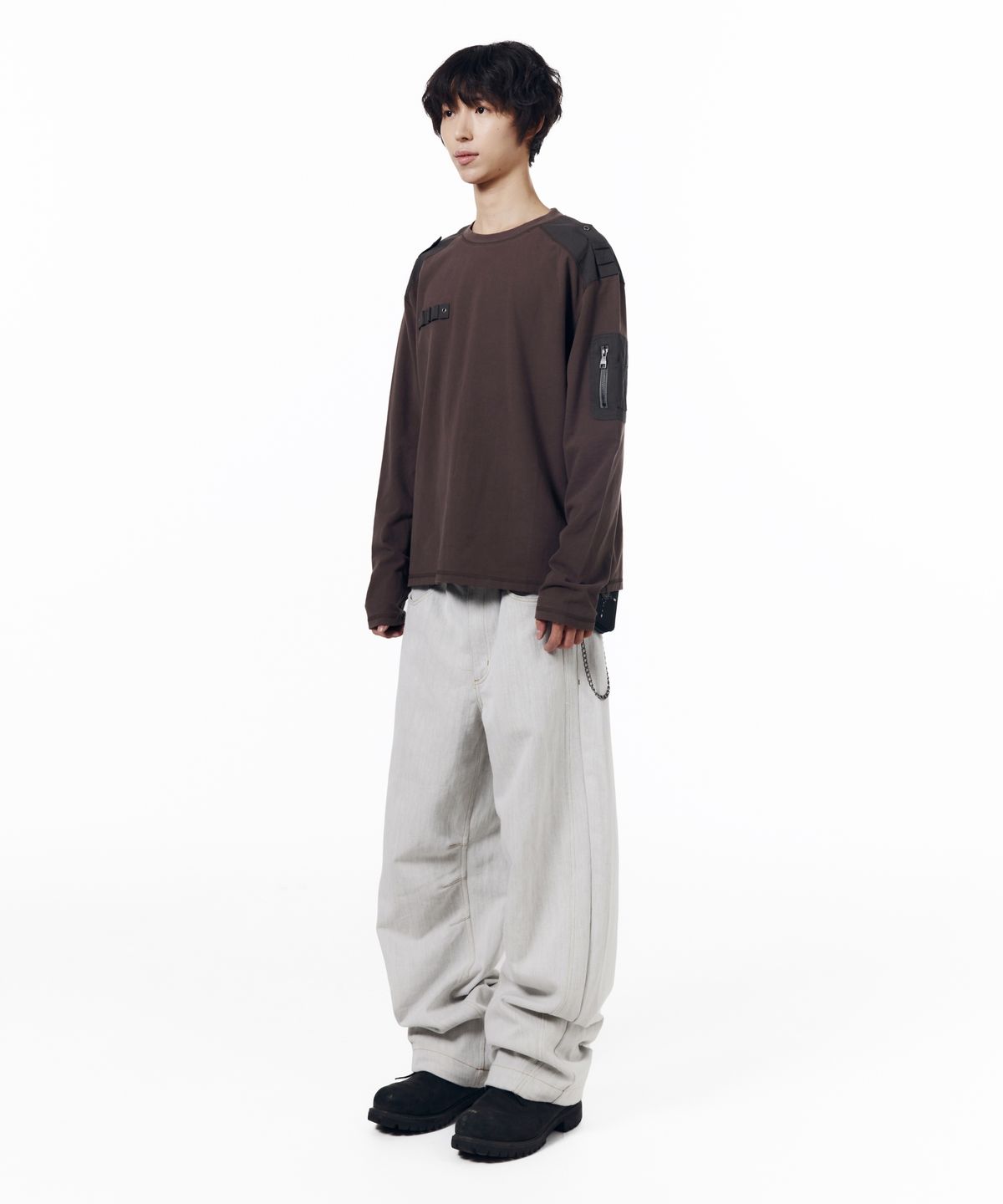 아캄(AAKAM) KPT Semi Wide Denim Pants (White)