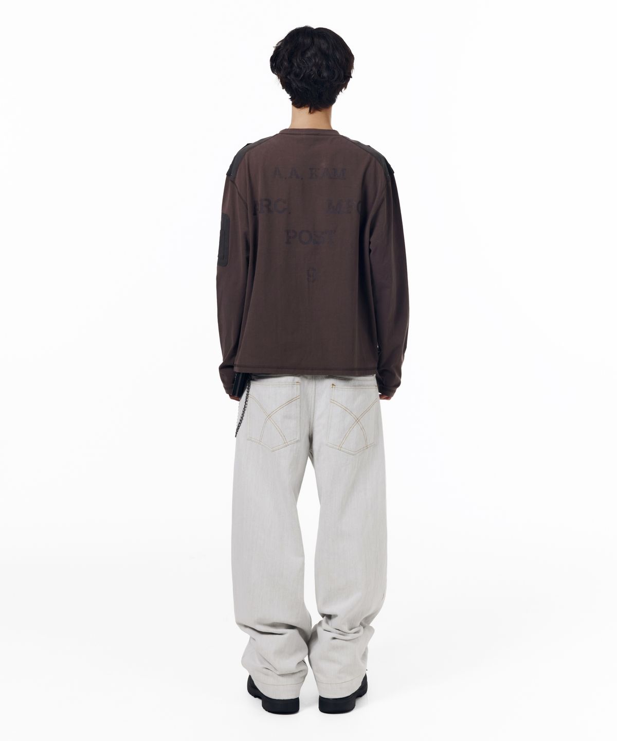 아캄(AAKAM) KPT Semi Wide Denim Pants (White)