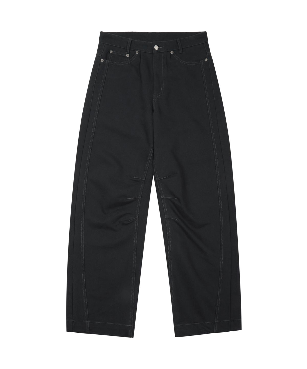 아캄(AAKAM) KPT Semi Wide Denim Pants (Black)