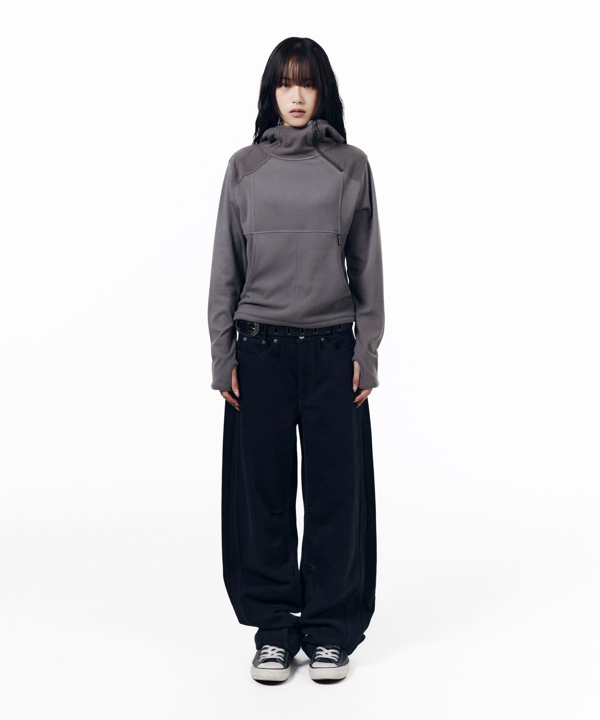 아캄(AAKAM) KPT Semi Wide Denim Pants (Black)