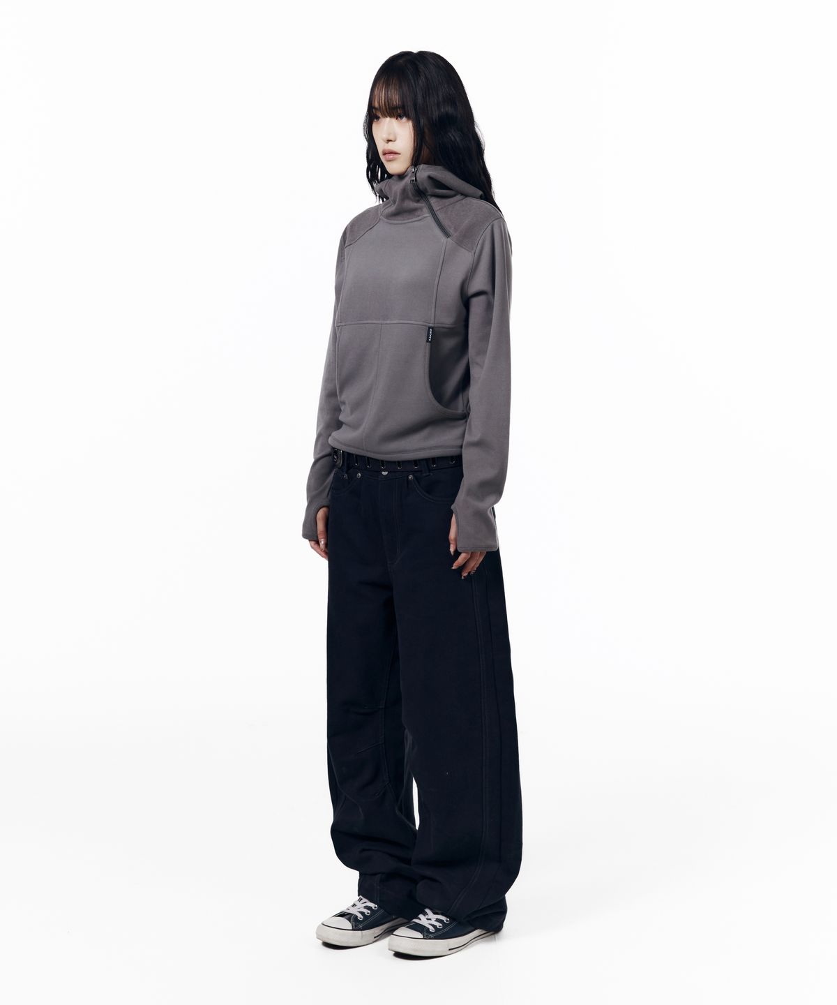 아캄(AAKAM) KPT Semi Wide Denim Pants (Black)