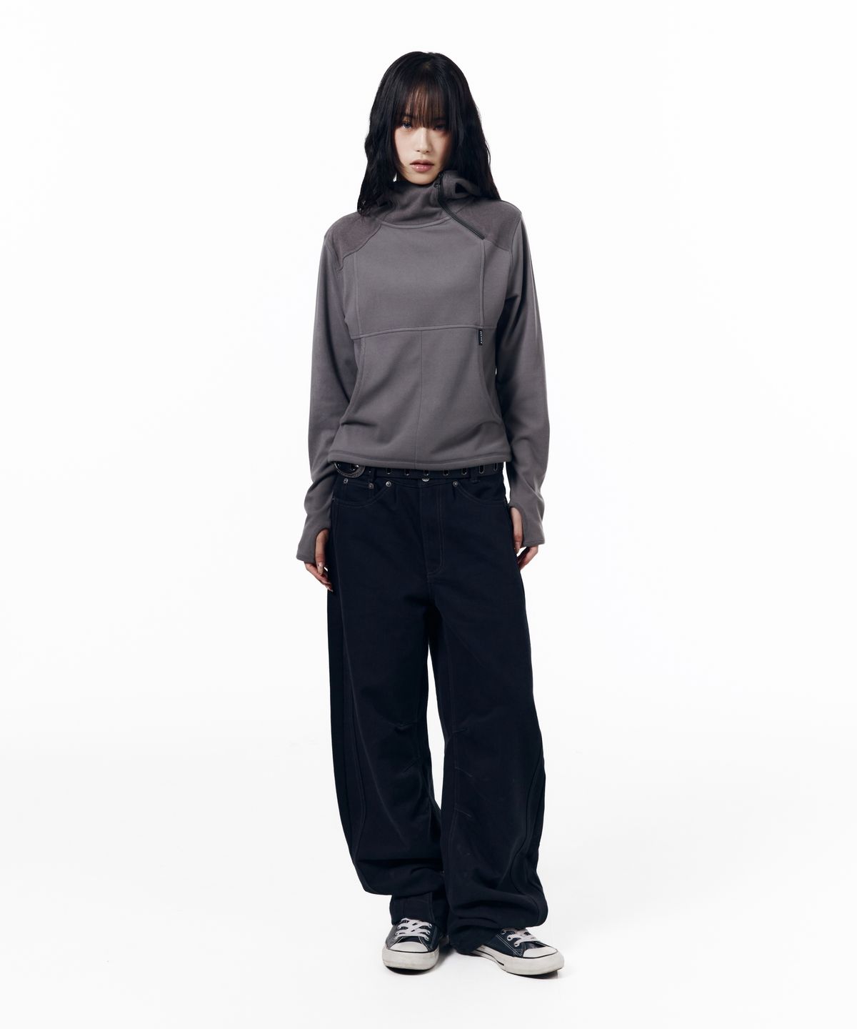 아캄(AAKAM) KPT Semi Wide Denim Pants (Black)