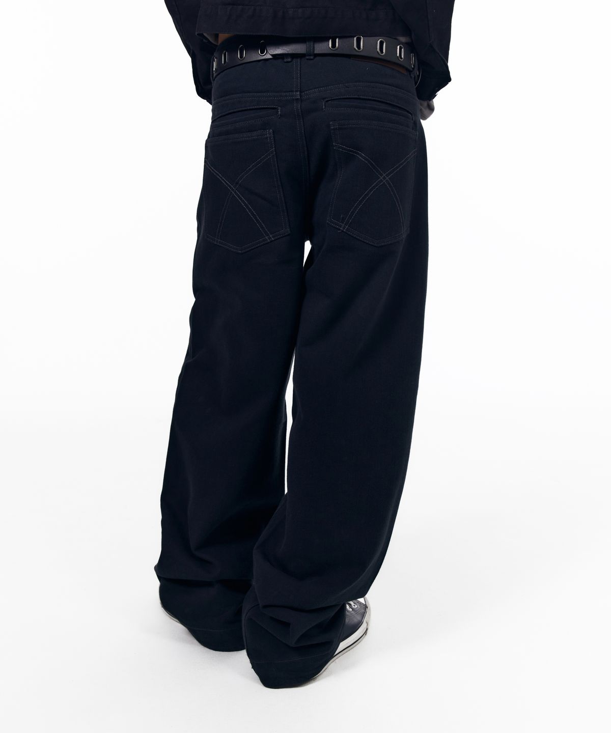 아캄(AAKAM) KPT Semi Wide Denim Pants (Black)