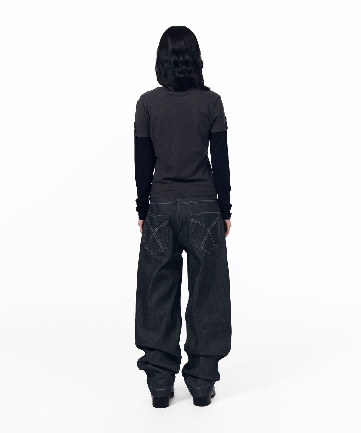 아캄(AAKAM) Fireman Hook Denim Pants (Blue)