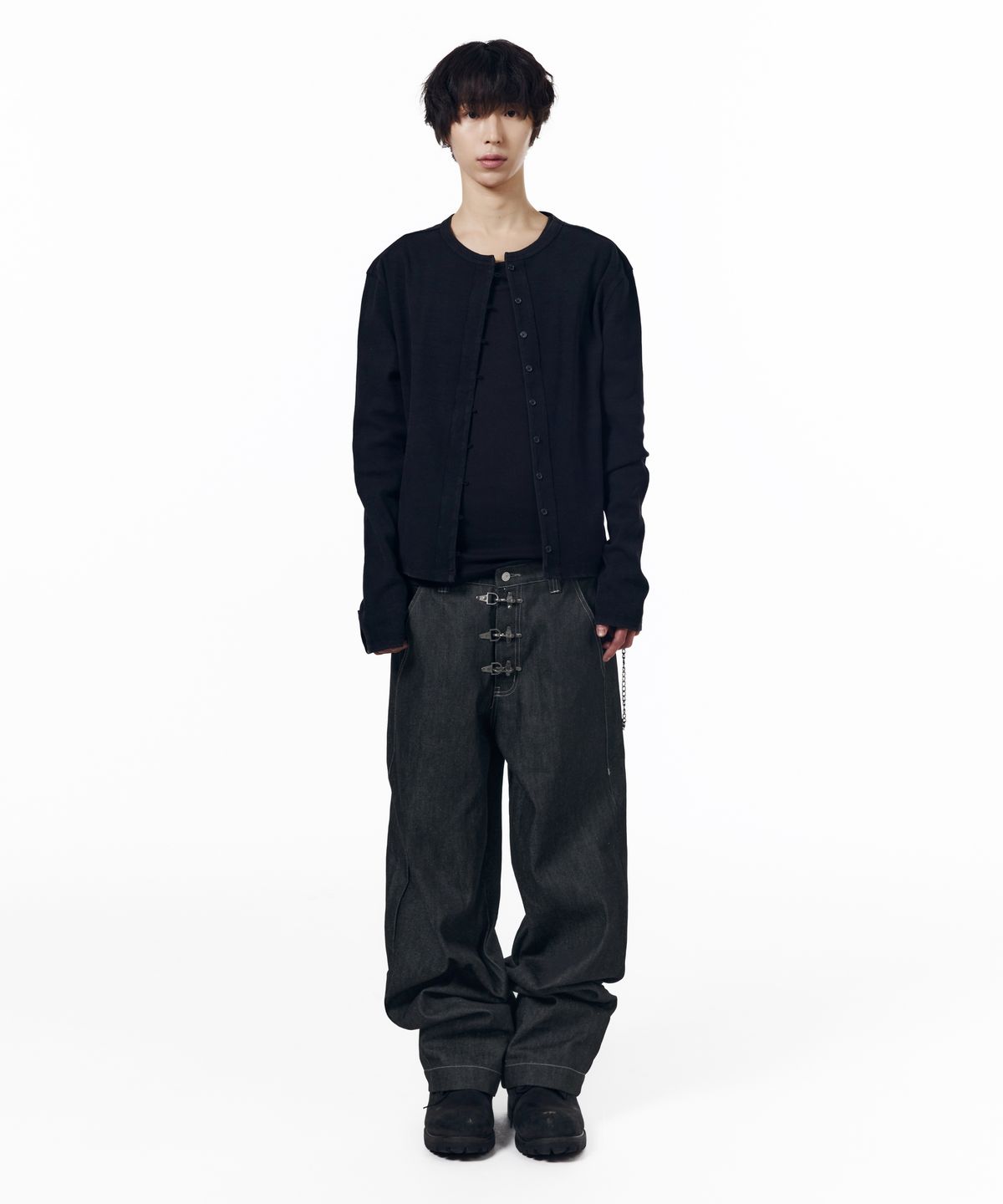 아캄(AAKAM) Fireman Hook Denim Pants (Blue)