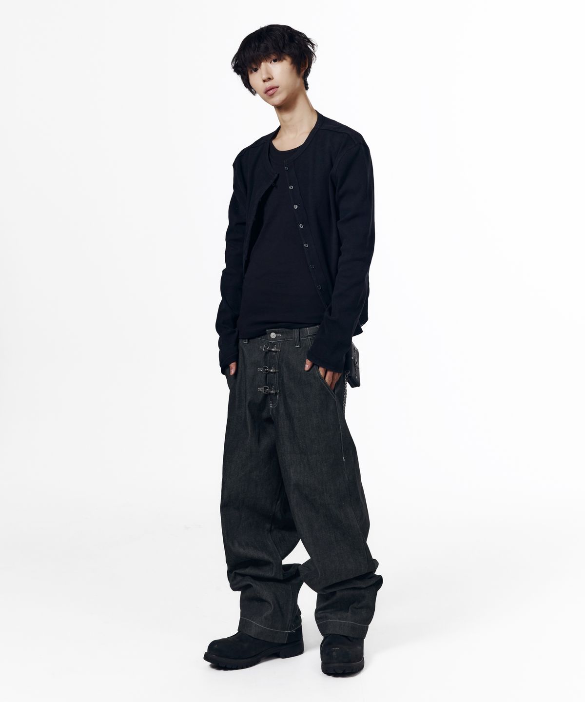 아캄(AAKAM) Fireman Hook Denim Pants (Blue)