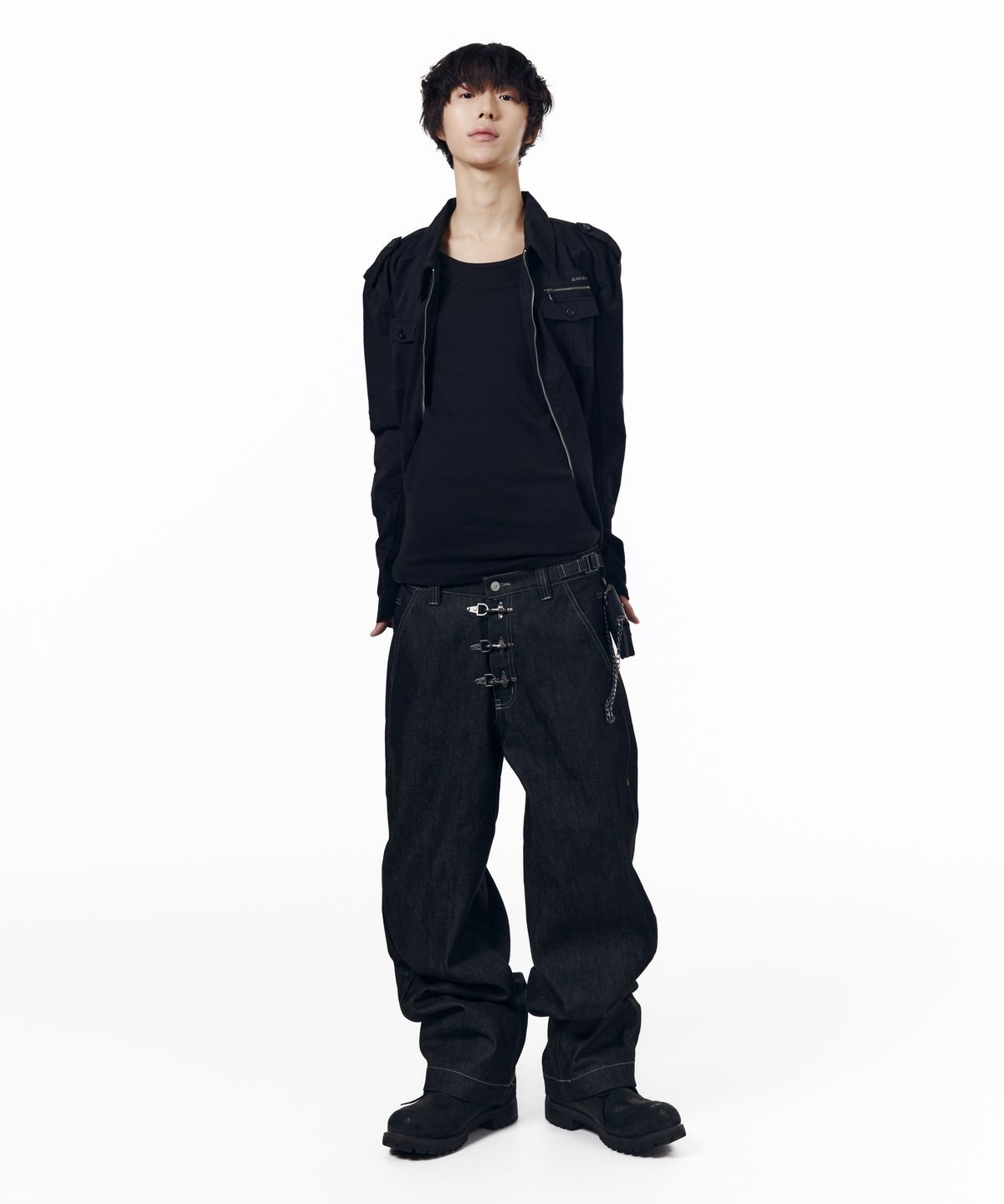 아캄(AAKAM) Utility Zip Shirts Jacket (Black)