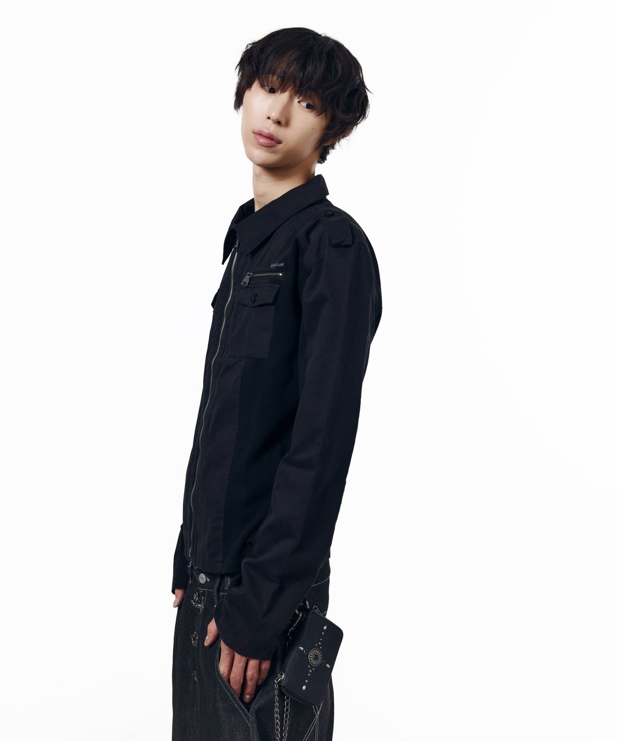 아캄(AAKAM) Utility Zip Shirts Jacket (Black)