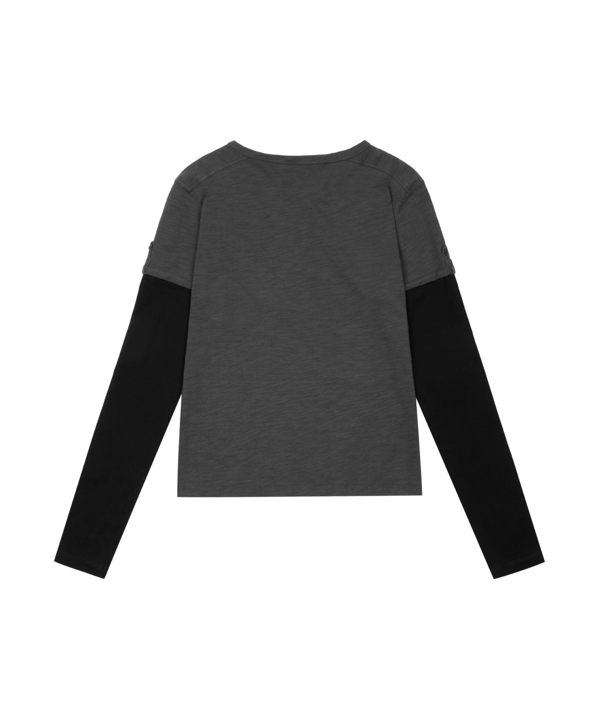 아캄(AAKAM) Henry Neck Layered Long Sleeve (Charcoal)