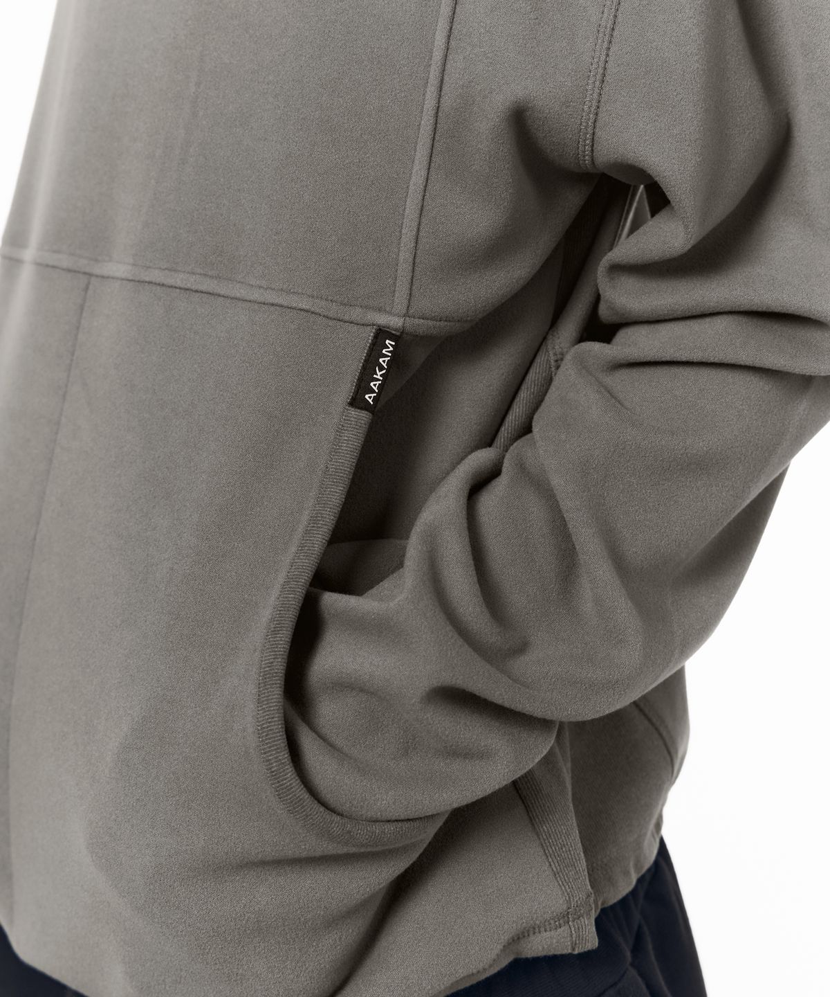 아캄(AAKAM) Fleece Utility Hooded Long Sleeve (Gray)