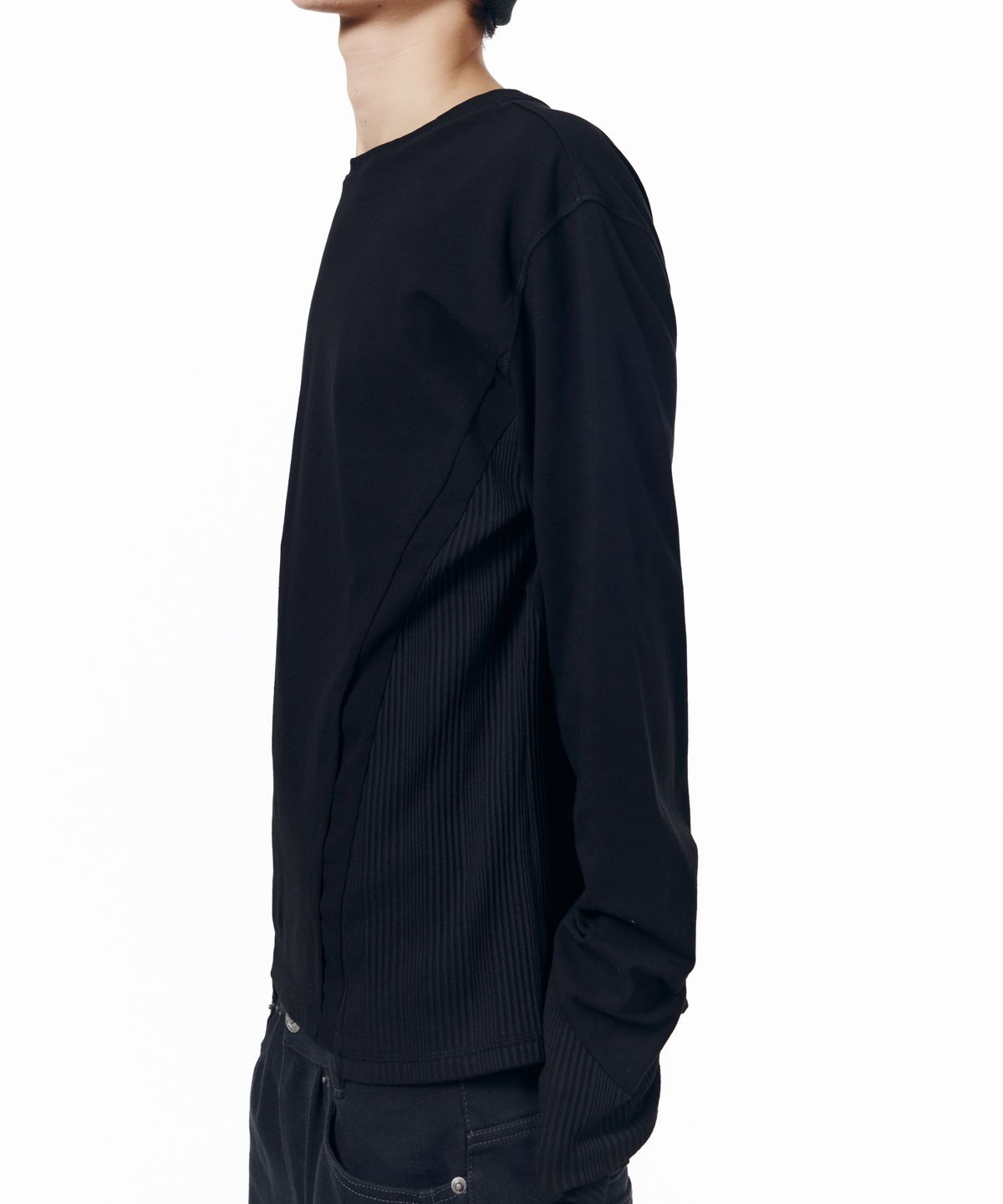 아캄(AAKAM) Cut-Off Long Sleeve (Black)