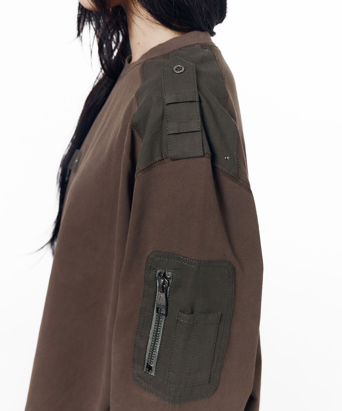 아캄(AAKAM) Military Panel Long Sleeve (Brown)