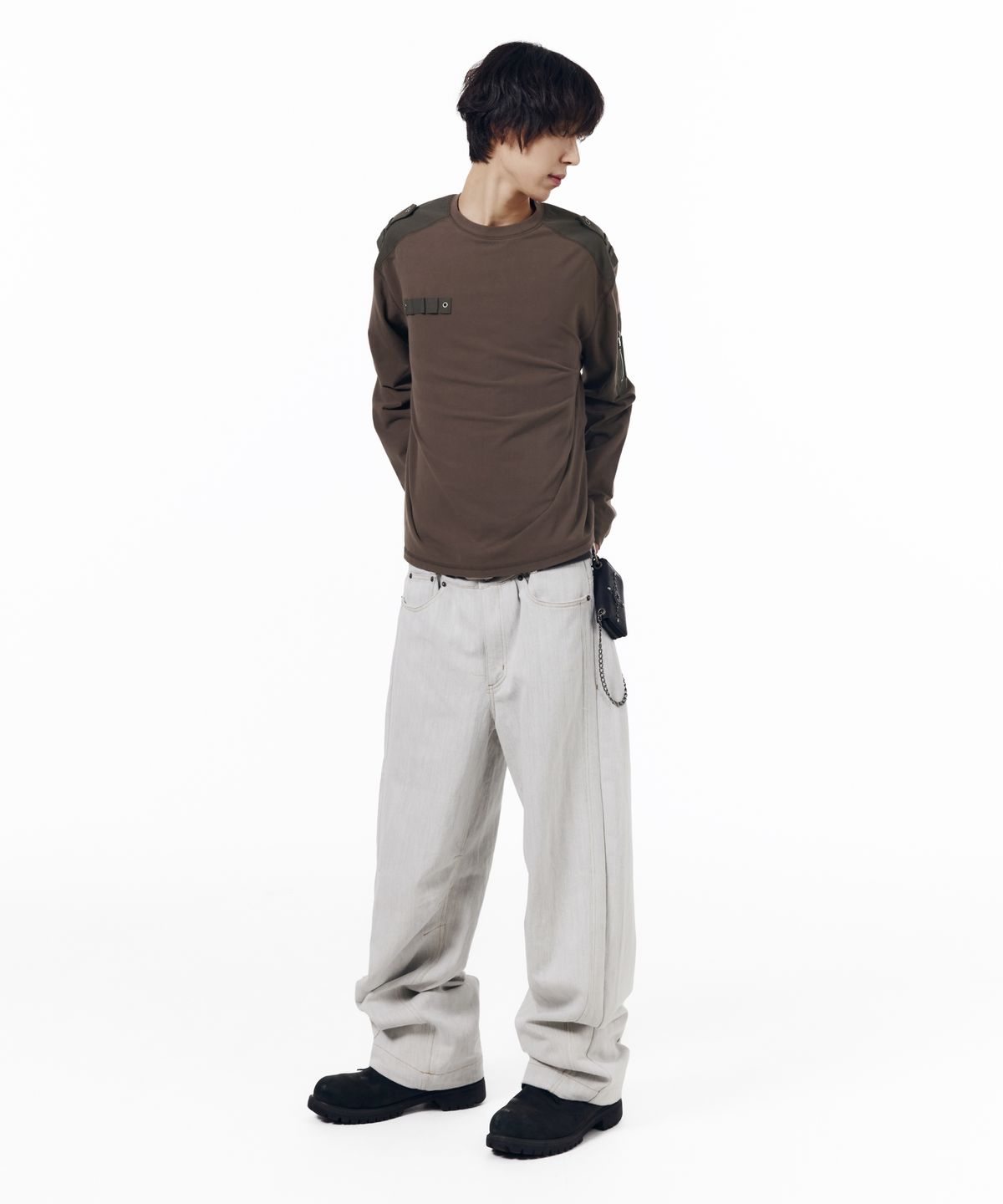 아캄(AAKAM) Military Panel Long Sleeve (Brown)