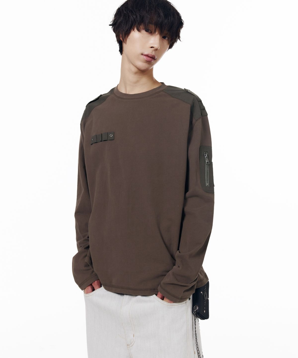 아캄(AAKAM) Military Panel Long Sleeve (Brown)