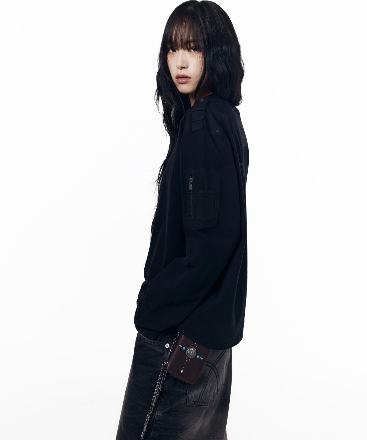 아캄(AAKAM) Military Panel Long Sleeve (Black)