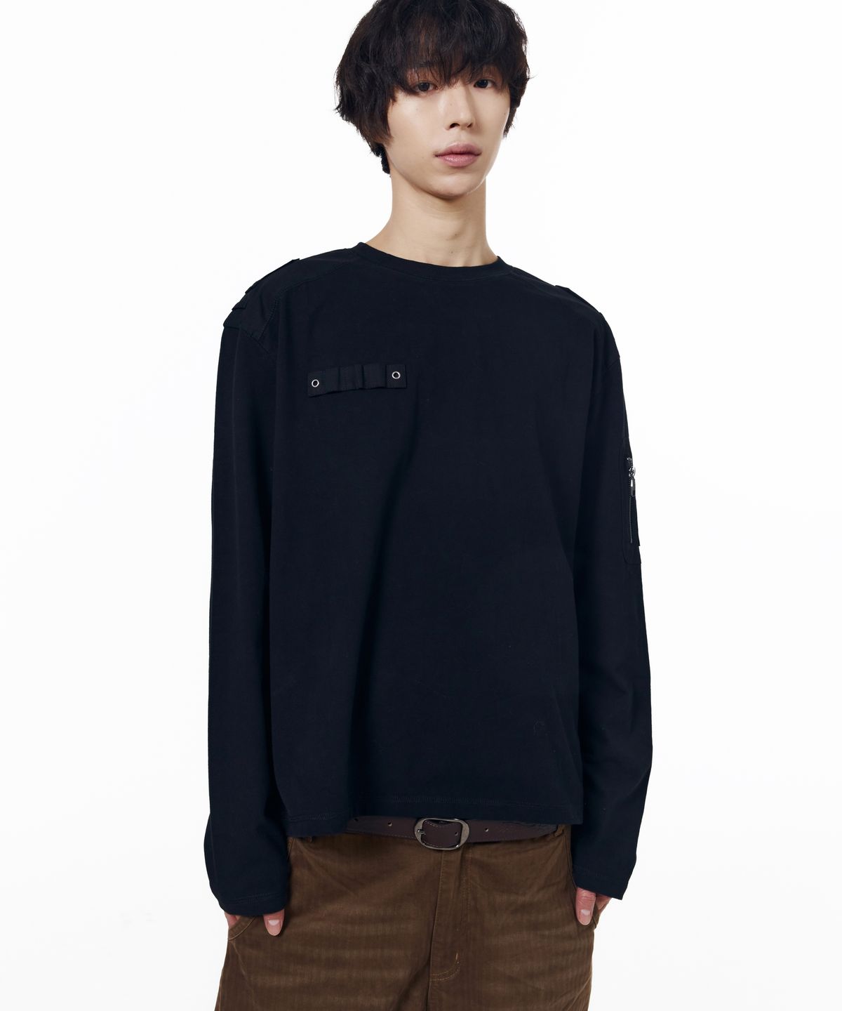 아캄(AAKAM) Military Panel Long Sleeve (Black)