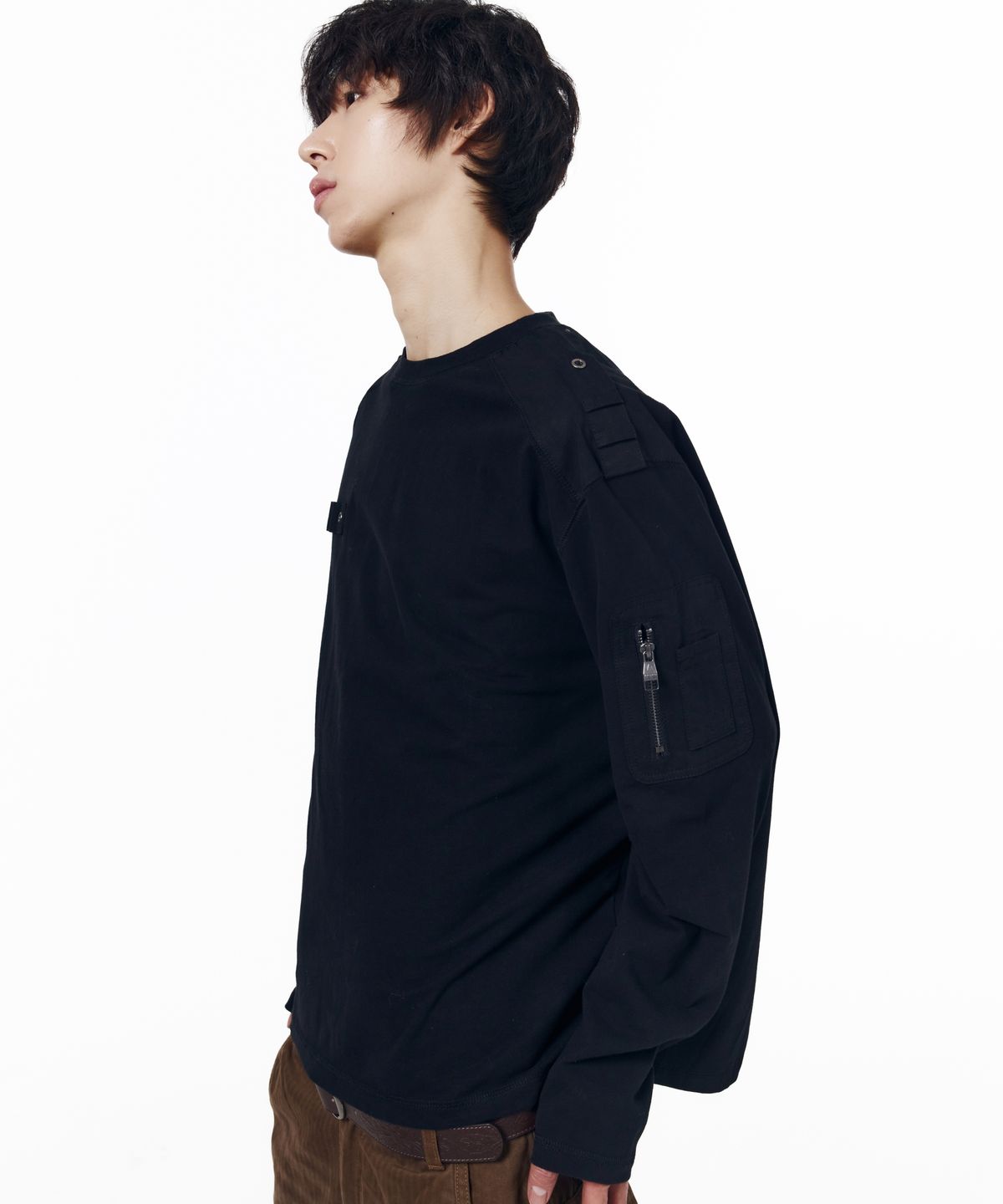 아캄(AAKAM) Military Panel Long Sleeve (Black)