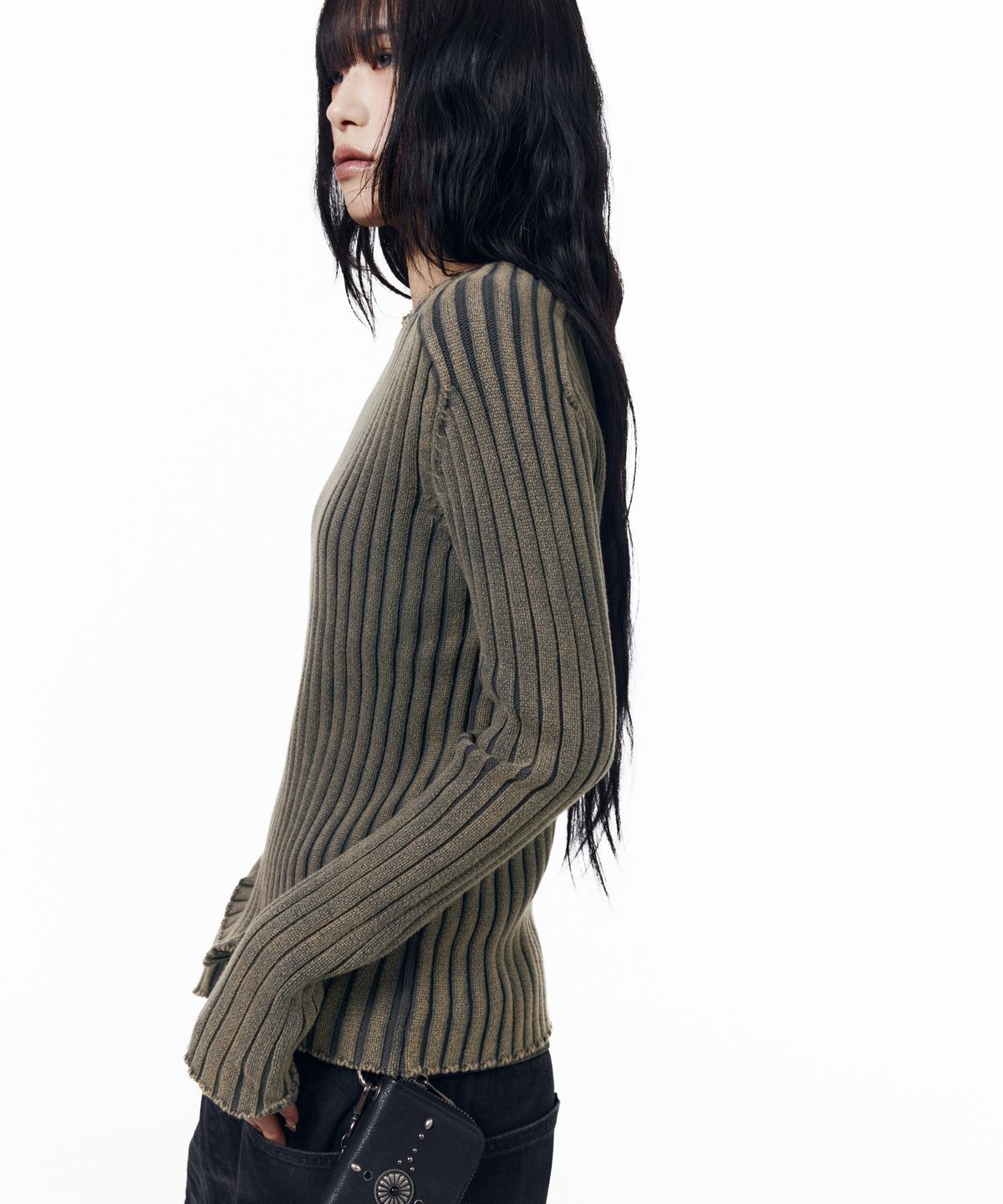 아캄(AAKAM) Fade Washed Knit (Navy)