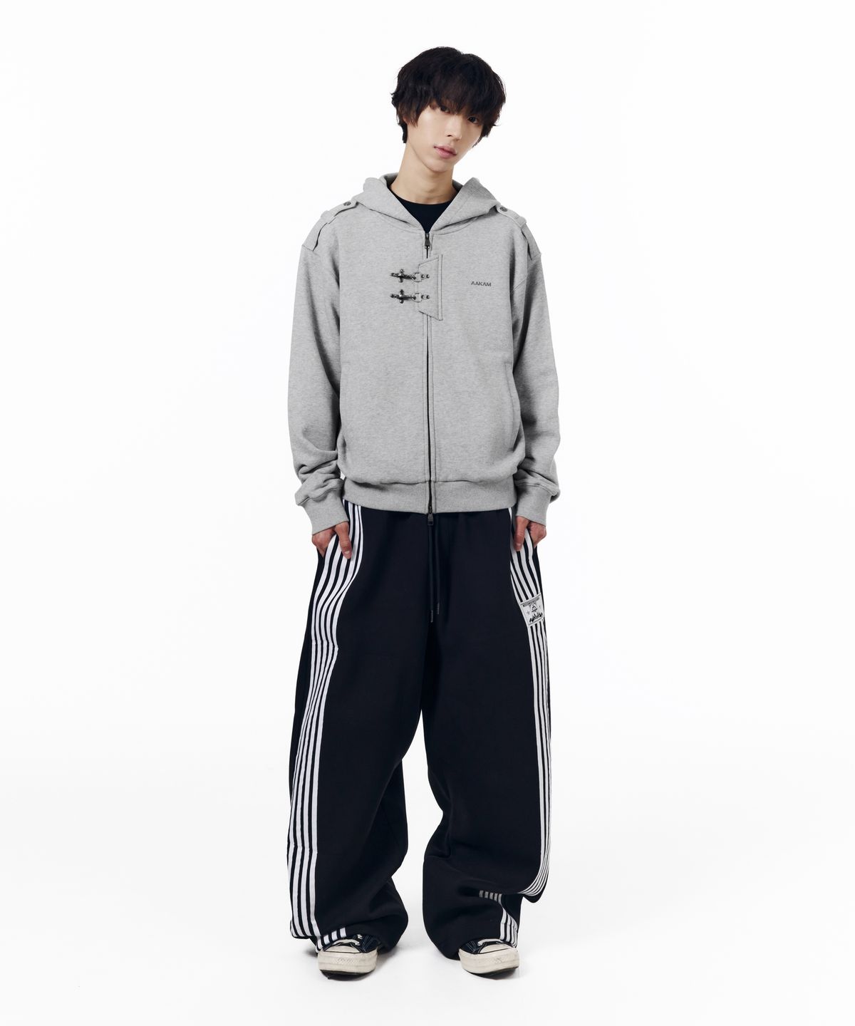 아캄(AAKAM) Fireman Hook Hoodie Zip-Up (Gray)