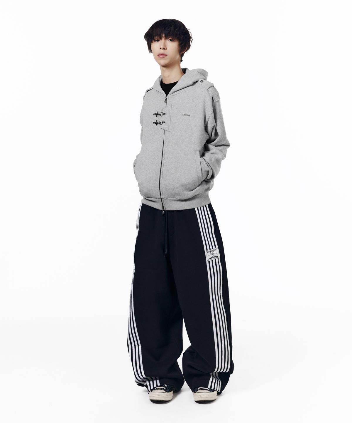 아캄(AAKAM) Fireman Hook Hoodie Zip-Up (Gray)