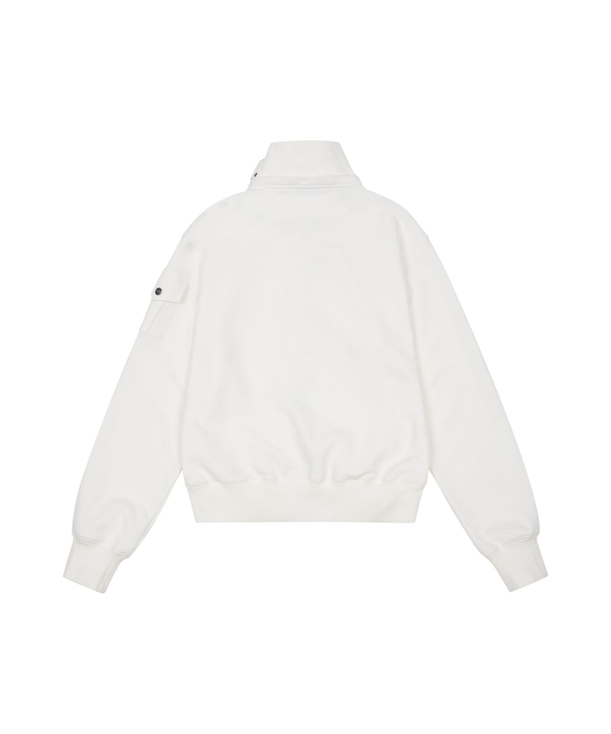 아캄(AAKAM) High Neck Fur Hoodie Zip-Up (White)
