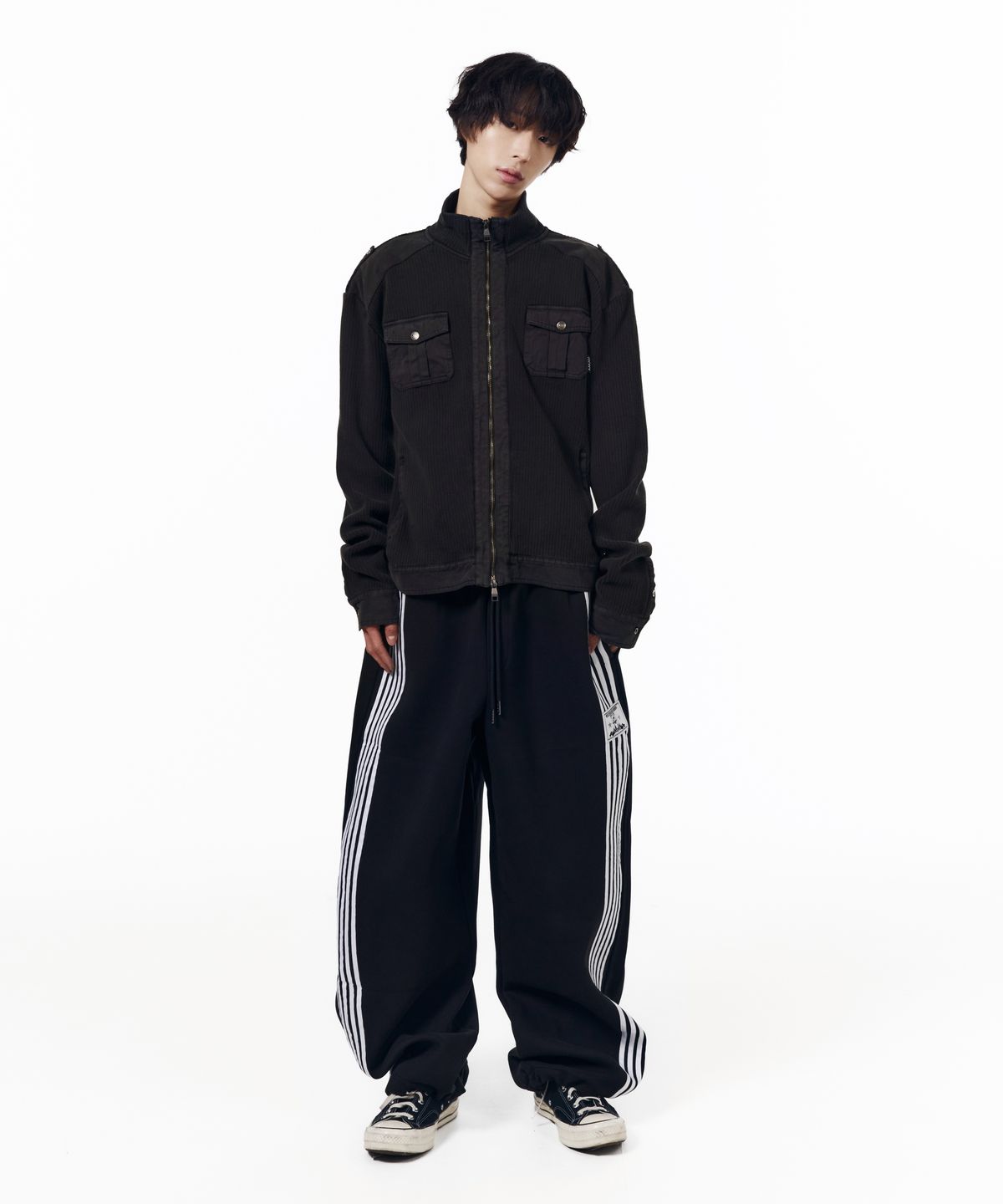 아캄(AAKAM) Zip-Up Dying Jacket (Black)