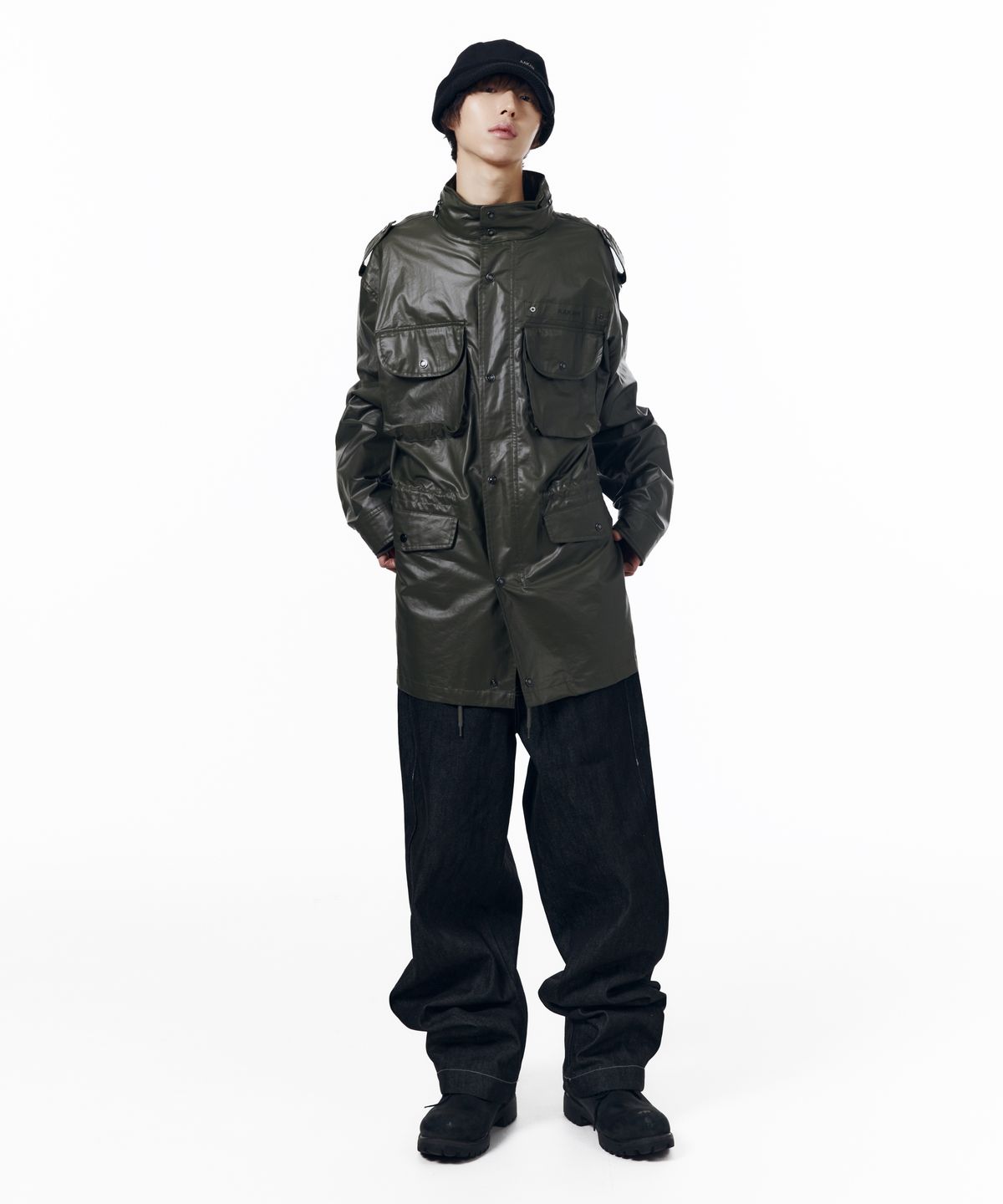 아캄(AAKAM) Coated Field Jacket (Khaki)