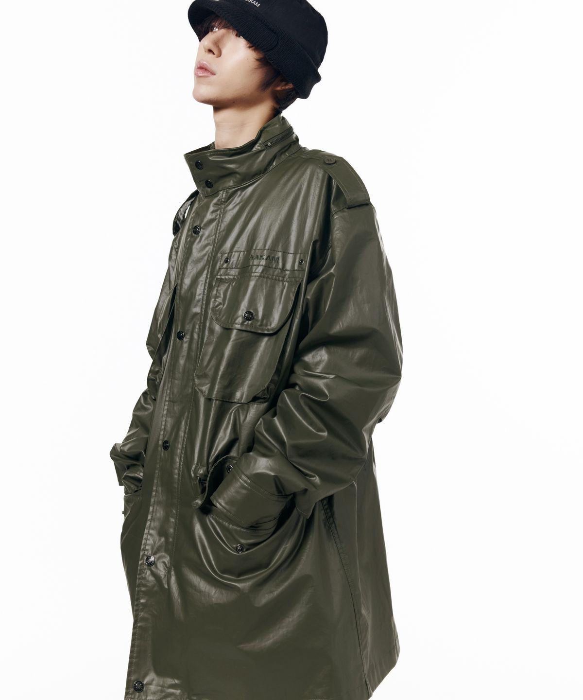 아캄(AAKAM) Coated Field Jacket (Khaki)