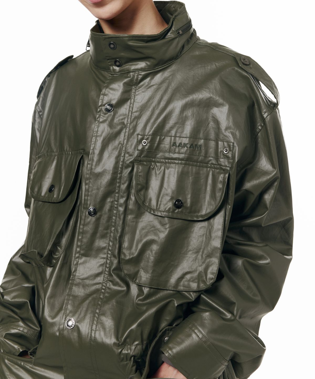 아캄(AAKAM) Coated Field Jacket (Khaki)