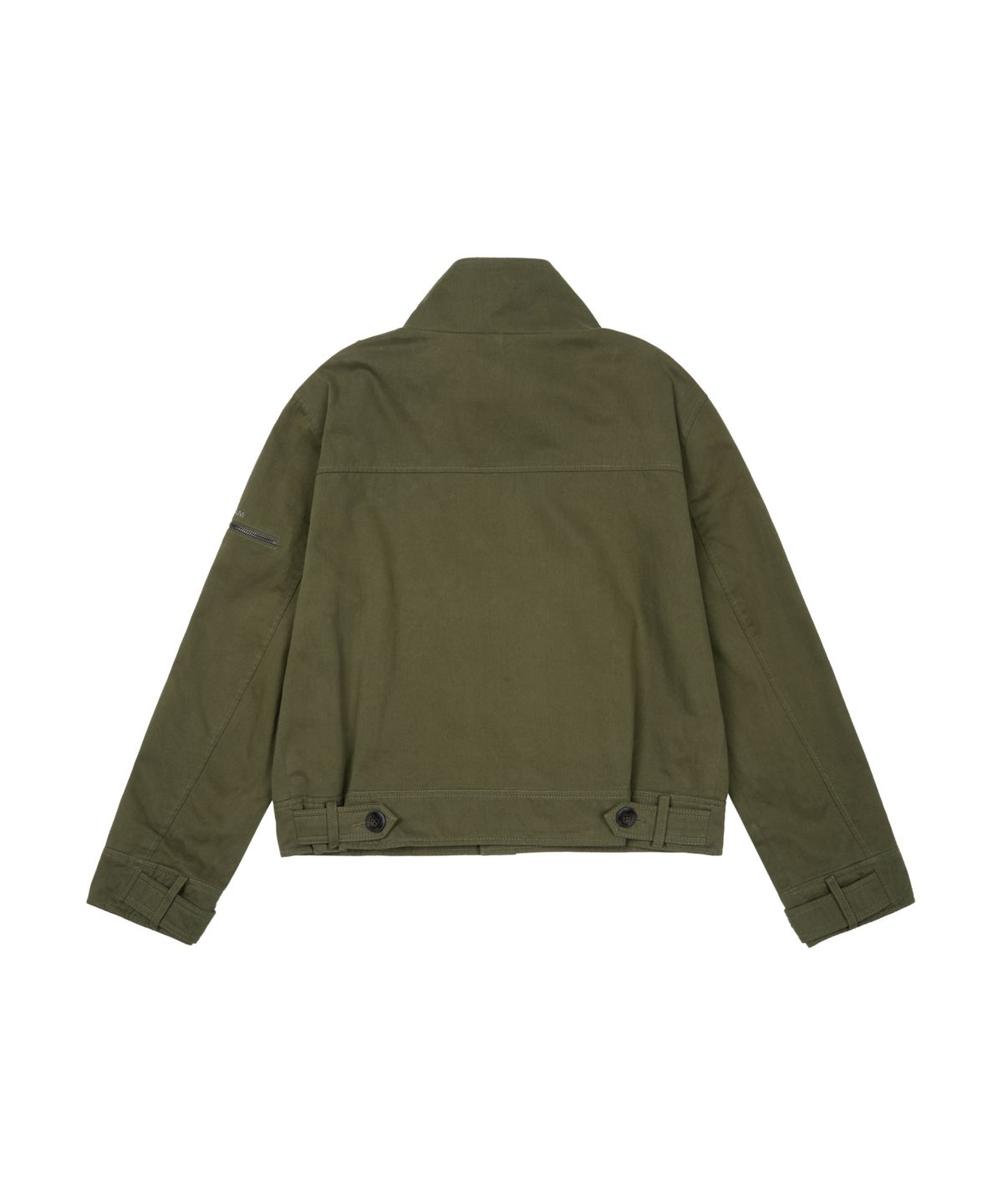 아캄(AAKAM) High Neck Trench Jacket (Khaki)