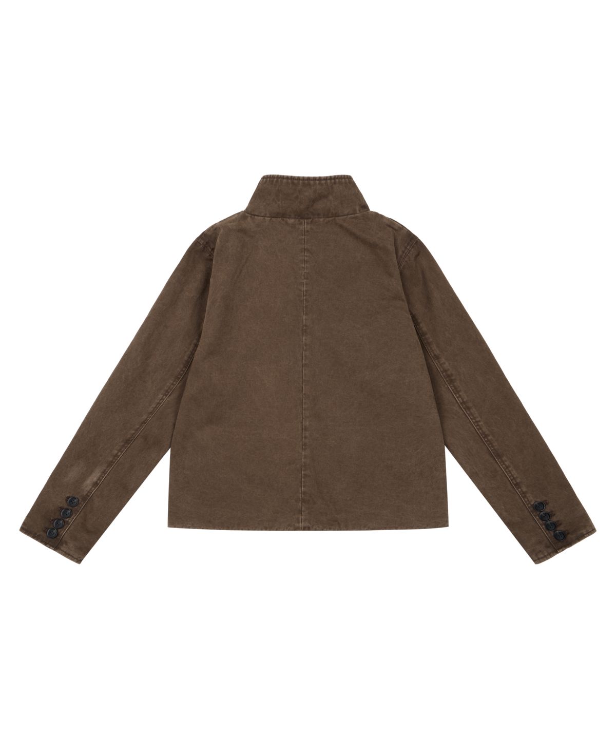 아캄(AAKAM) High Neck Wrap Jacket (Brown)