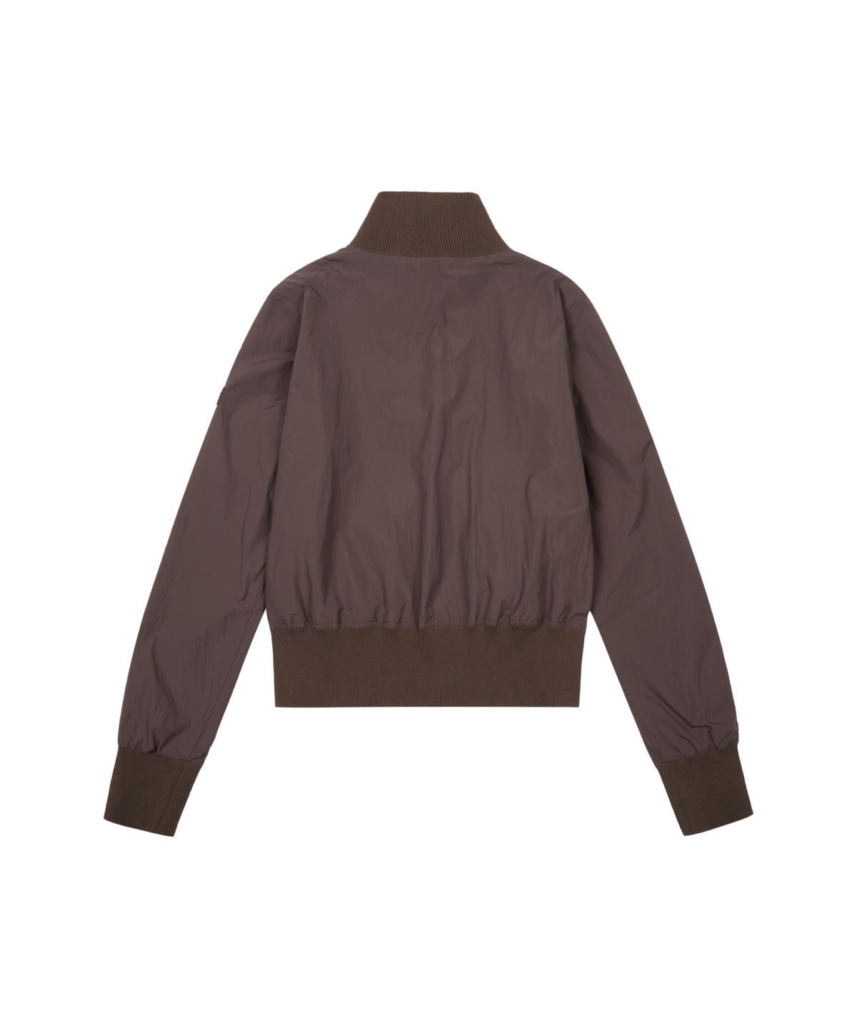 아캄(AAKAM) High Neck Nylon Blouson (Brown)