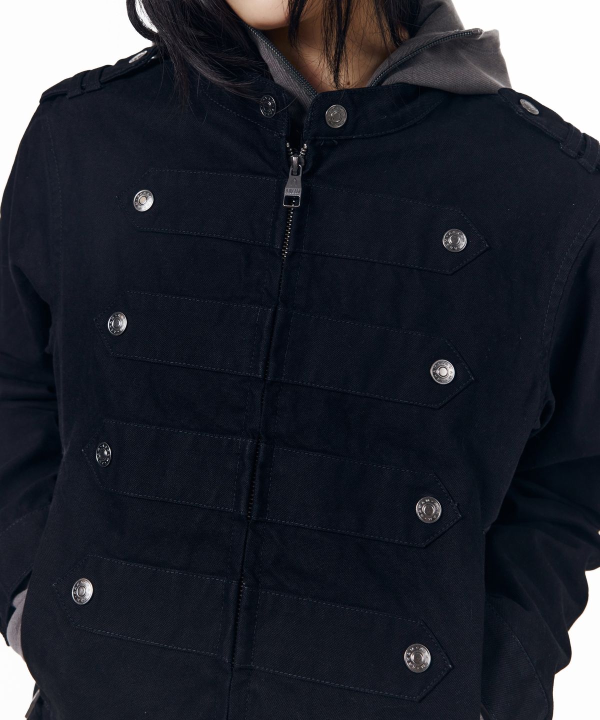 아캄(AAKAM) Napoleon Corded Washed Jacket (Black)