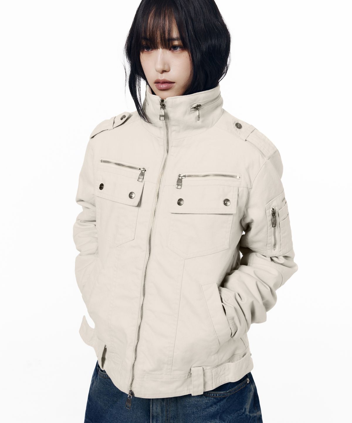 아캄(AAKAM) Padded Tactical Field Jumper (Ivory)