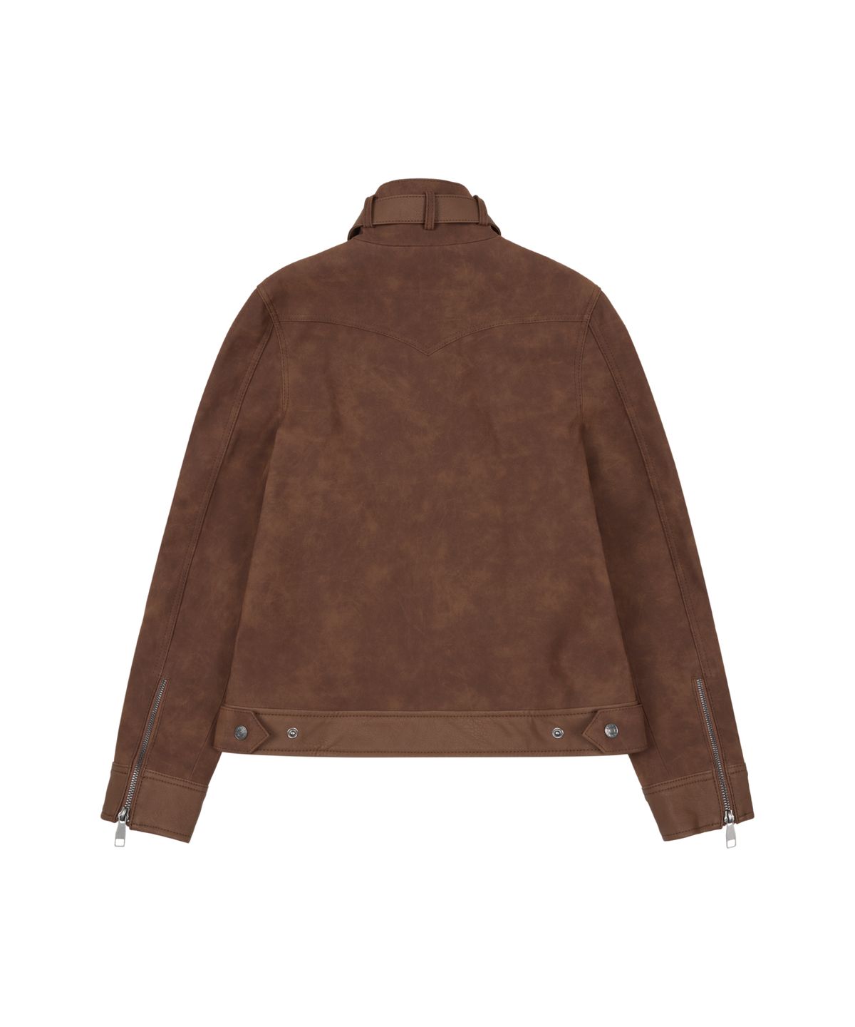 아캄(AAKAM) Mixed Leather Jacket (Brown)