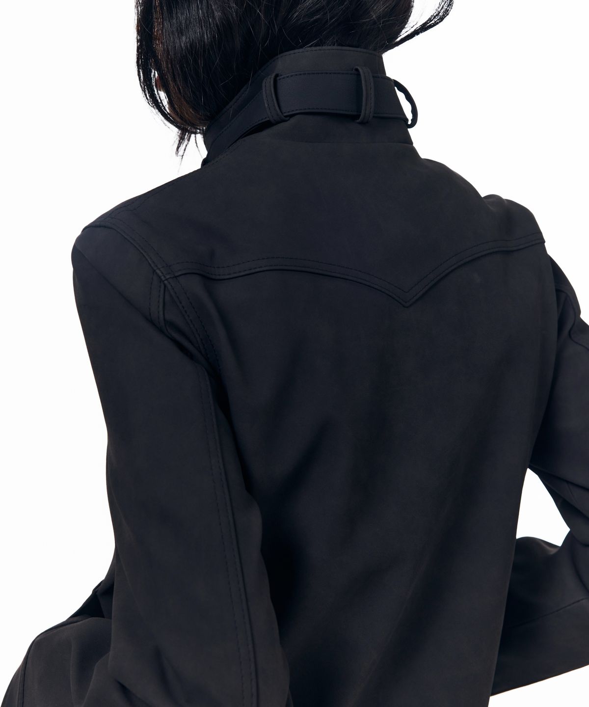 아캄(AAKAM) Mixed Leather Jacket (Black)