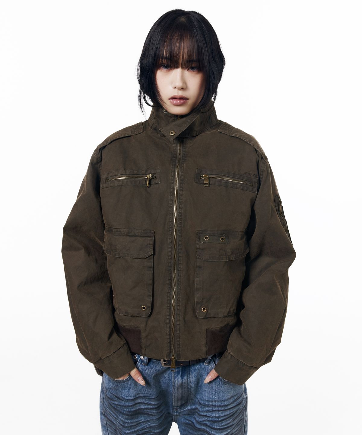 아캄(AAKAM) Waxed Hunting Jacket (Brown)