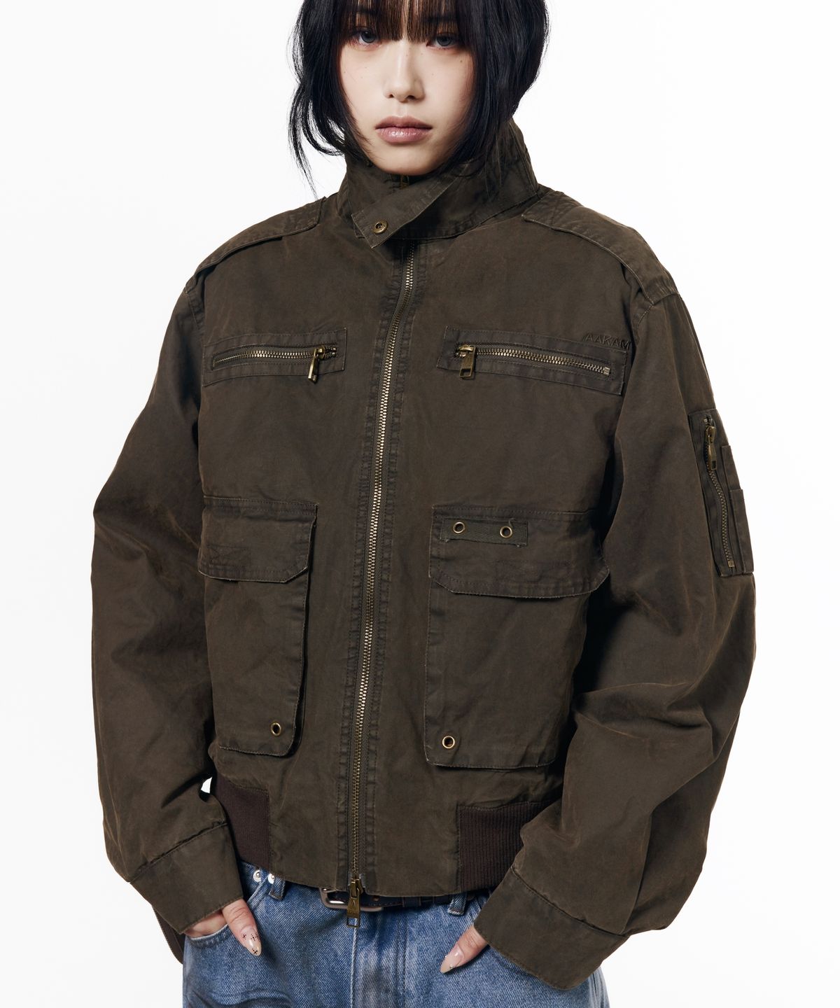 아캄(AAKAM) Waxed Hunting Jacket (Brown)
