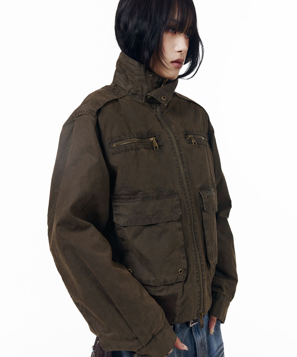 아캄(AAKAM) Waxed Hunting Jacket (Brown)