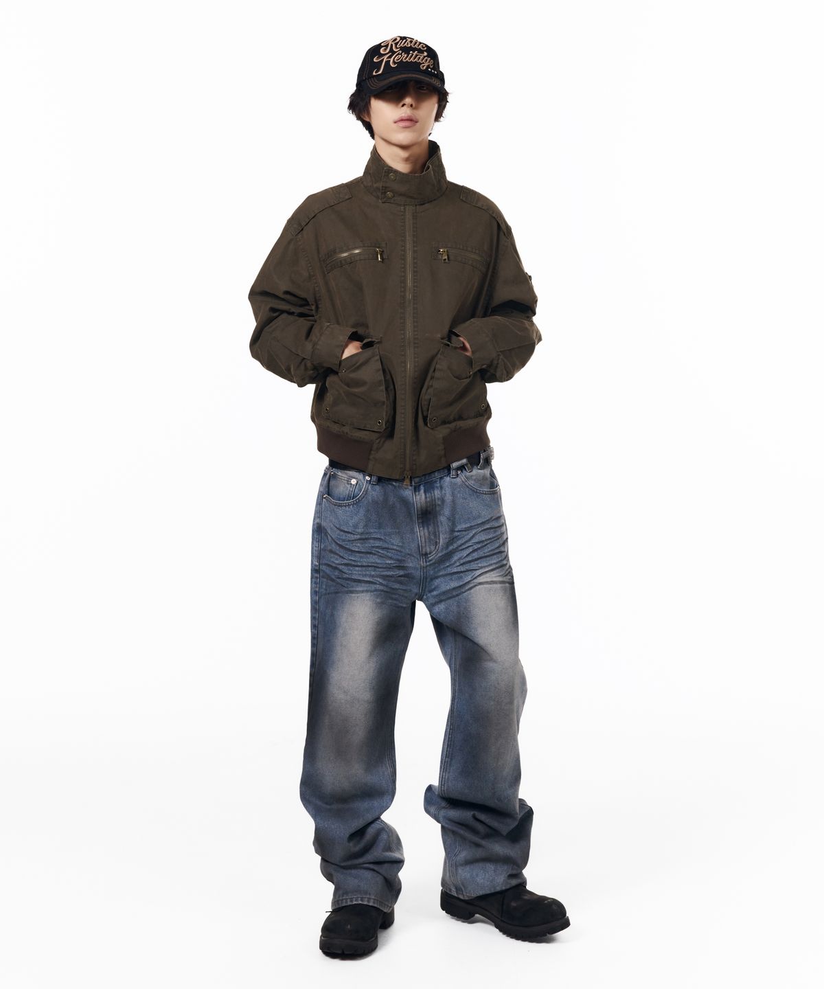 아캄(AAKAM) Waxed Hunting Jacket (Brown)