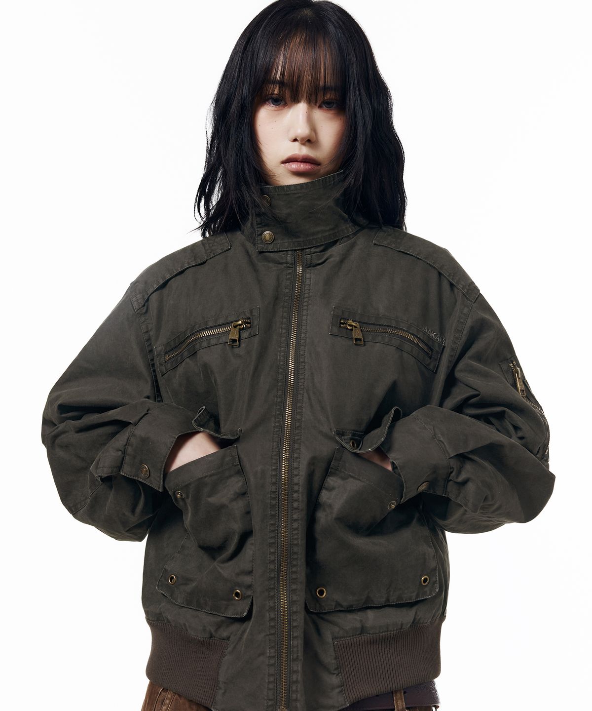 아캄(AAKAM) Waxed Hunting Jacket (Khaki)