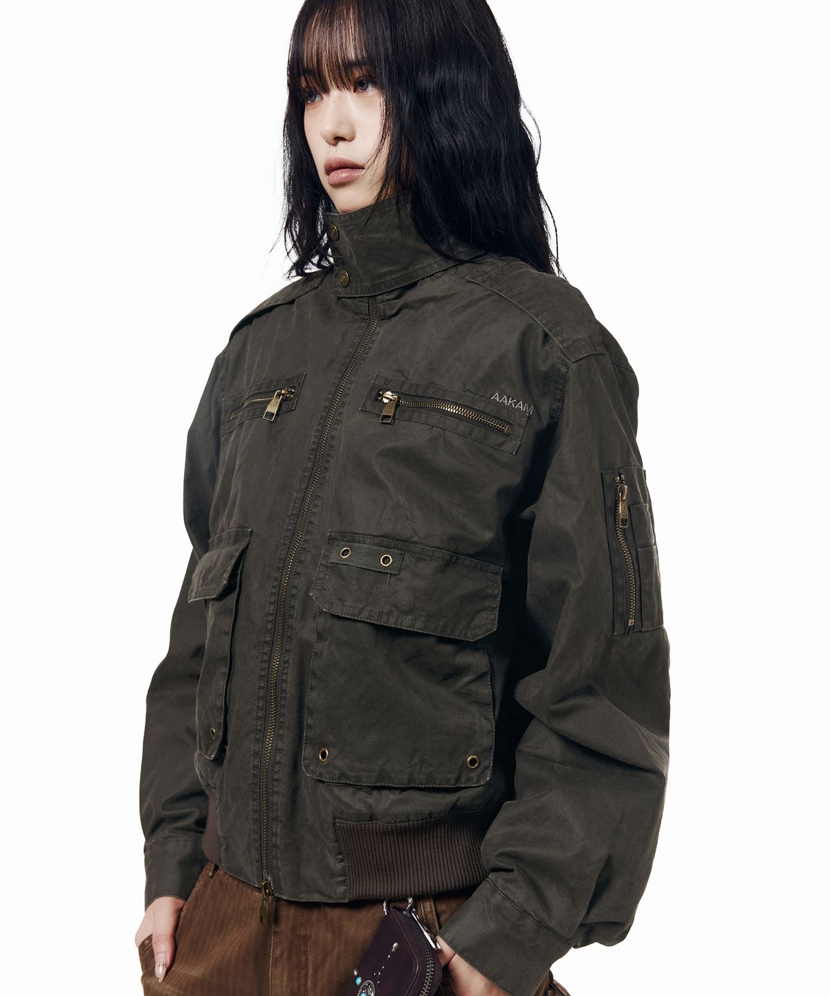 아캄(AAKAM) Waxed Hunting Jacket (Khaki)