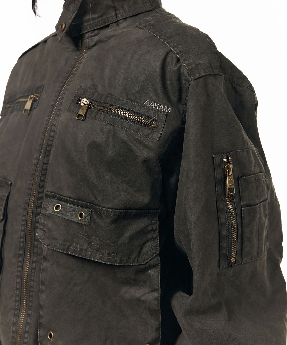 아캄(AAKAM) Waxed Hunting Jacket (Khaki)