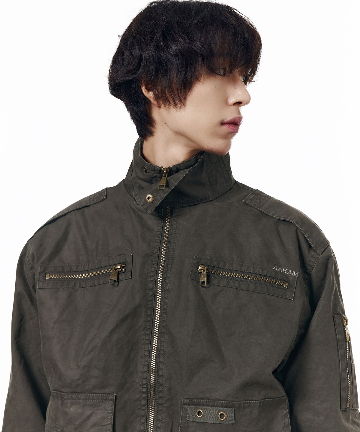 아캄(AAKAM) Waxed Hunting Jacket (Khaki)
