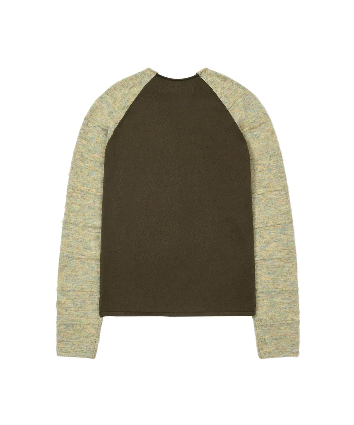 웰빙익스프레스(WELLBEING EXPRESS) Mix Sleeve Knit Khaki